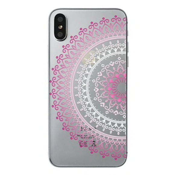 NEW Boho White and Pink Print Iphone X Case. - Picture 1 of 1